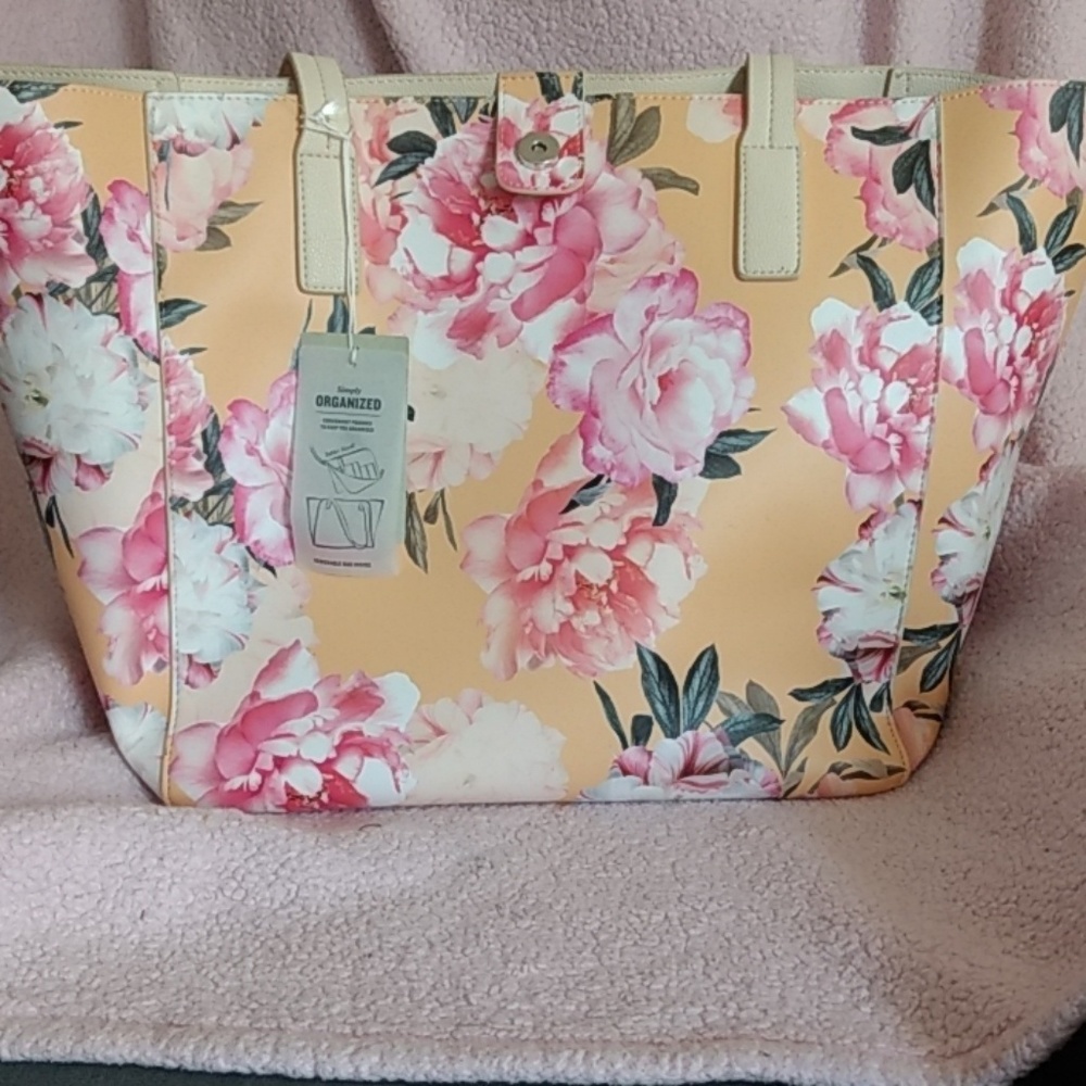 Floral print handbag